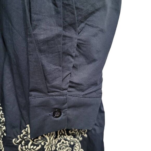 Embroidered navy dress size 4 - Picture 7 of 12